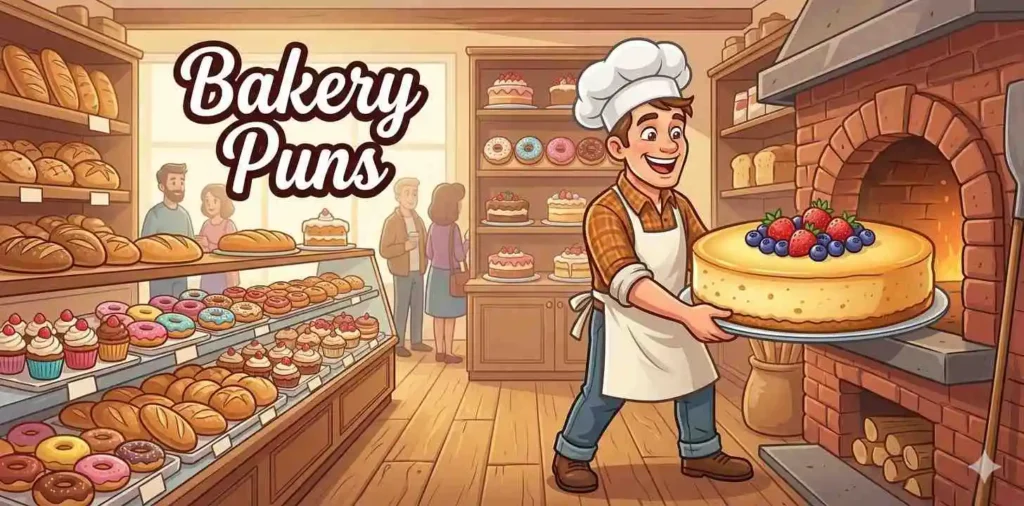 Cheesecake baker inside pastry shop