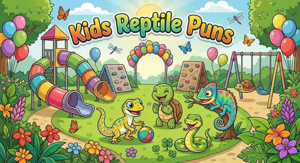 Cute reptiles playing together