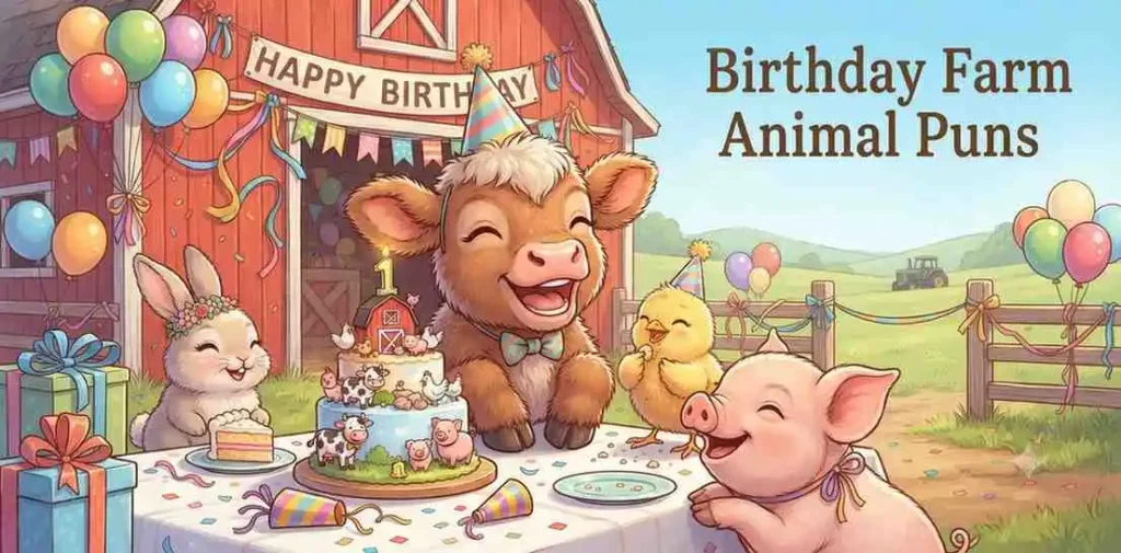 Farm animals birthday party