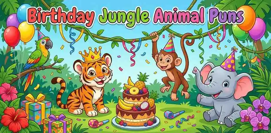 Jungle animals birthday party