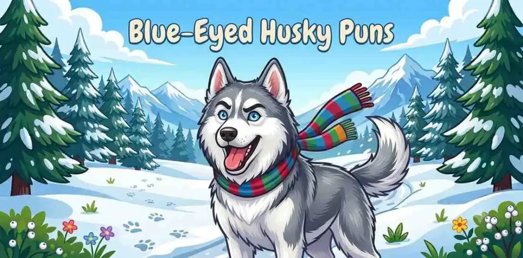 Blue eyed Husky portrait
