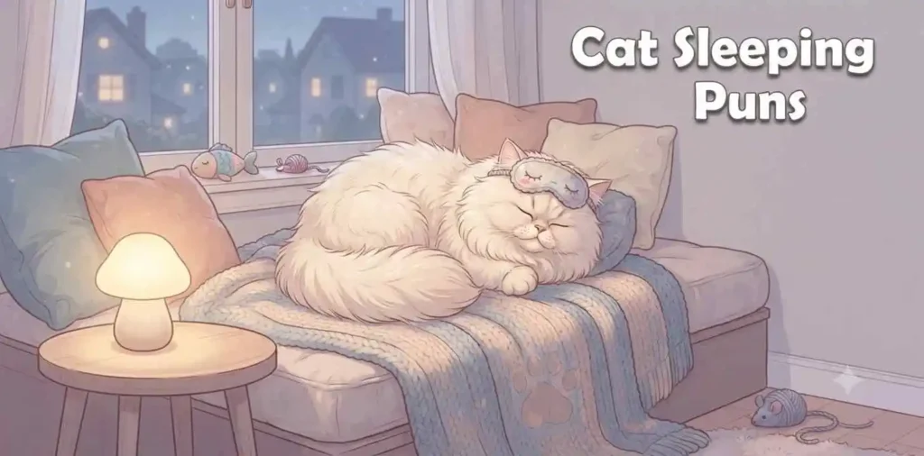 Sleeping Persian cat cozy scene