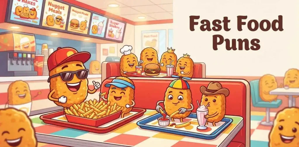 Happy nuggets with fries