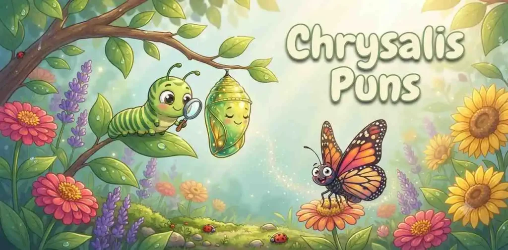 Butterfly chrysalis transformation scene