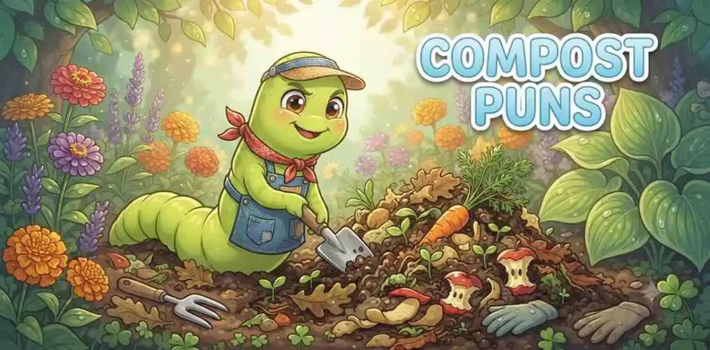 Worm compost garden scene
