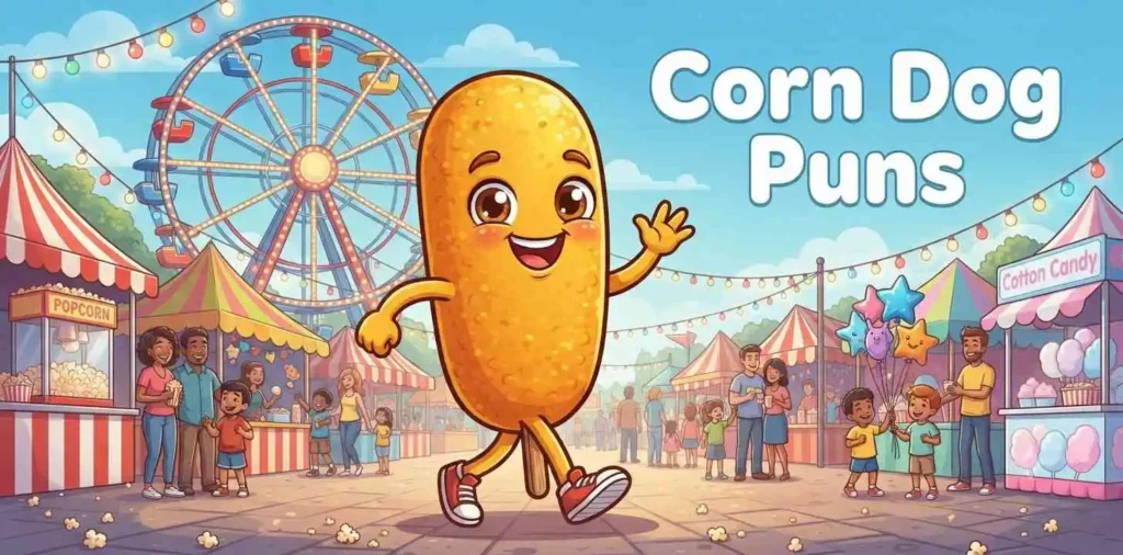 Happy corn dog snack
