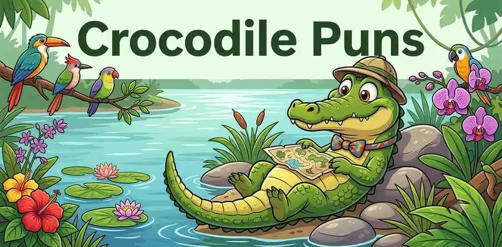 Funny crocodile jungle