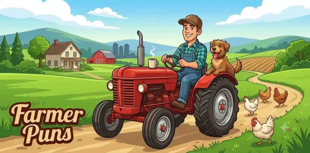 Funny farmer character