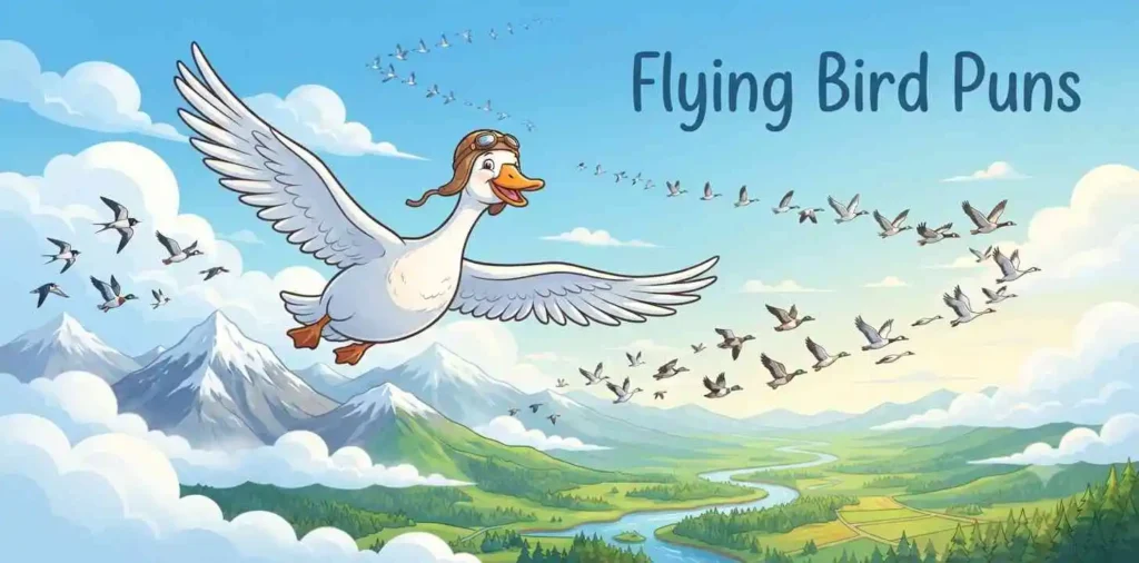 Flying goose bird