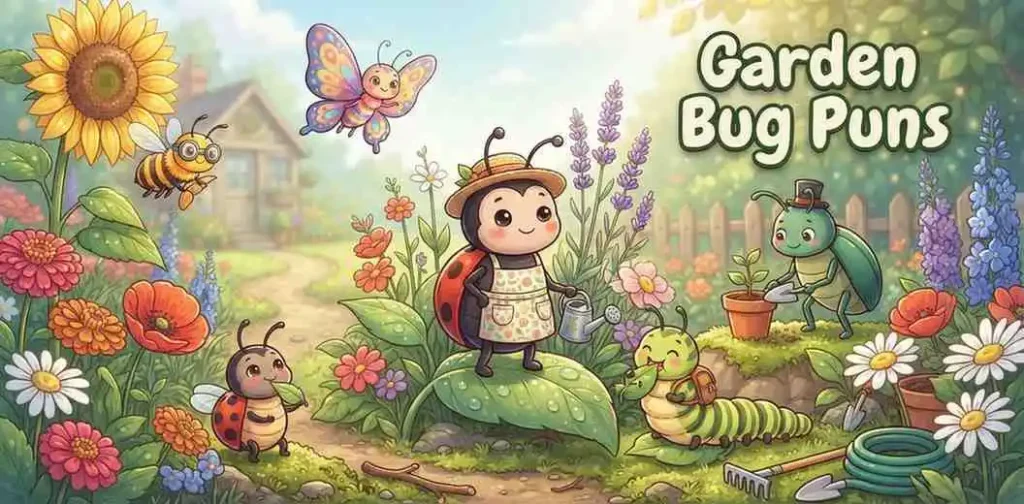 Garden bugs scene
