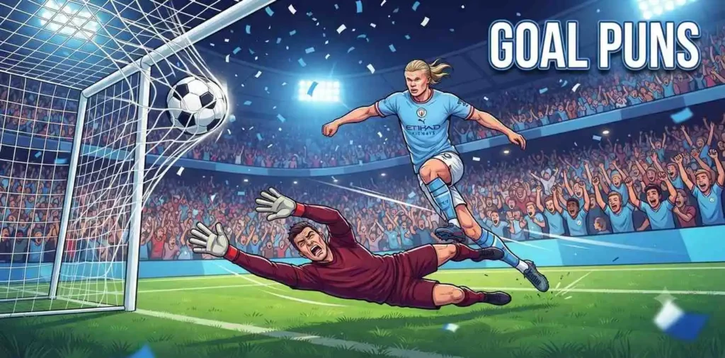 Winning goal celebration moment