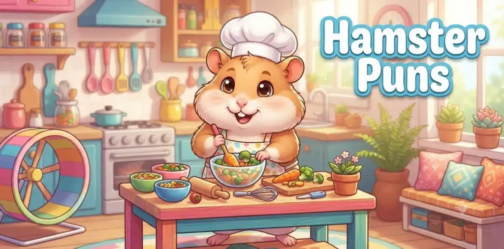 Cute hamster in tiny house