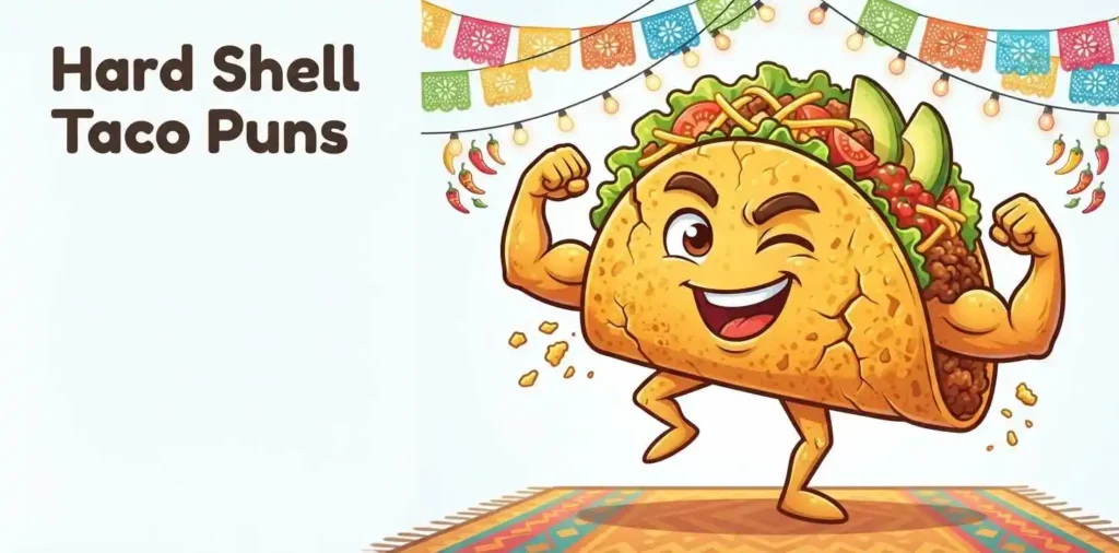 Crunchy taco jumping happily