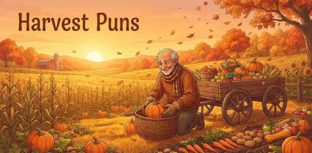 Harvest farm scene
