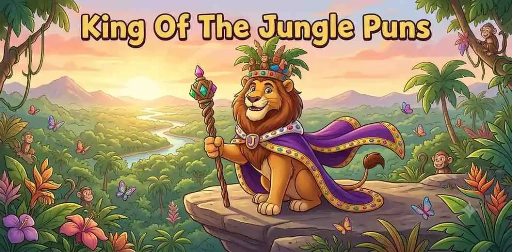 Cute lion king jungle
