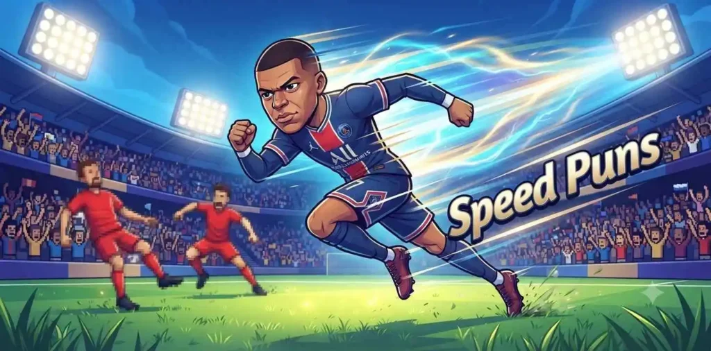 Fast football player sprinting