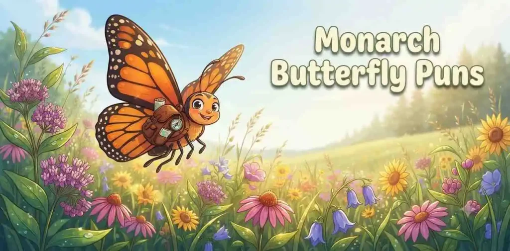 Monarch butterfly colorful garden
