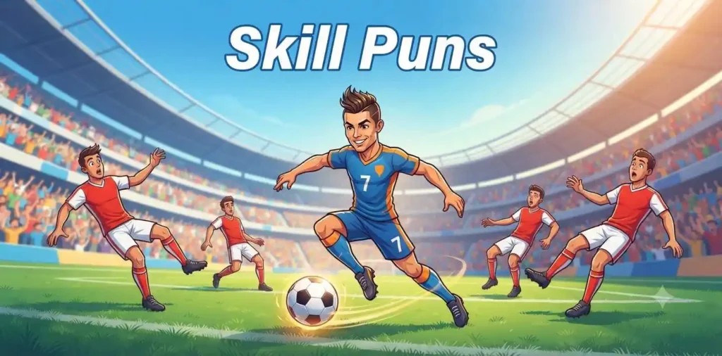 Football player dribbling with flair