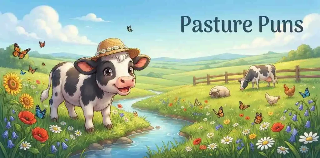 Cow grazing pasture