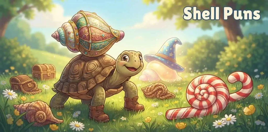 Tortoise playing with colorful shell