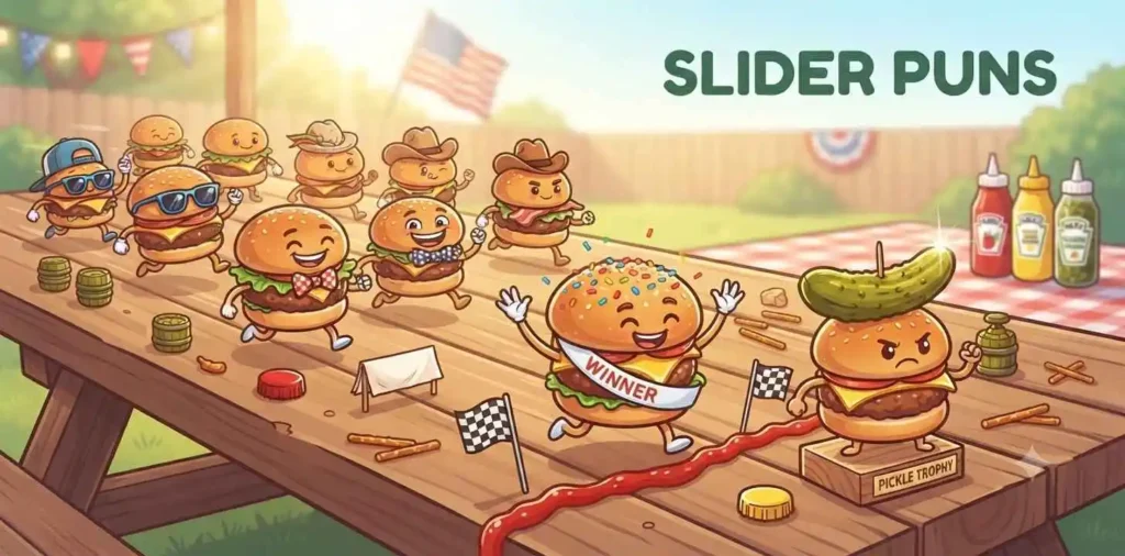 Cute mini slider burgers smiling
