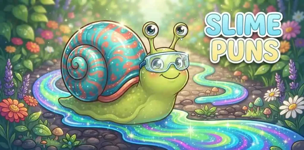 Snail with colorful slime
