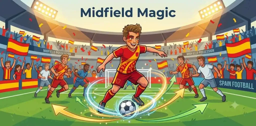 Spain midfielder controlling football