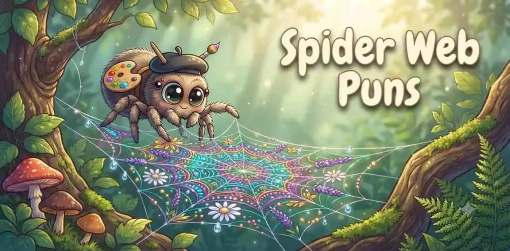 Spider creating colorful web