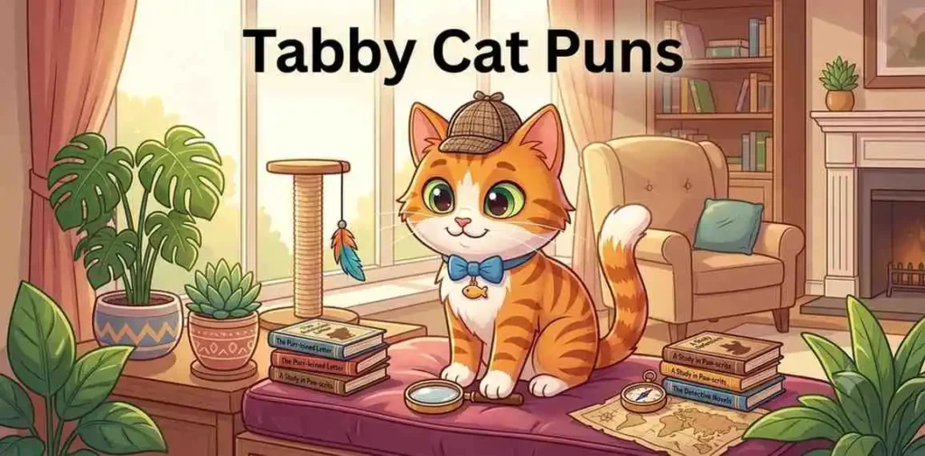 Striped tabby cat character