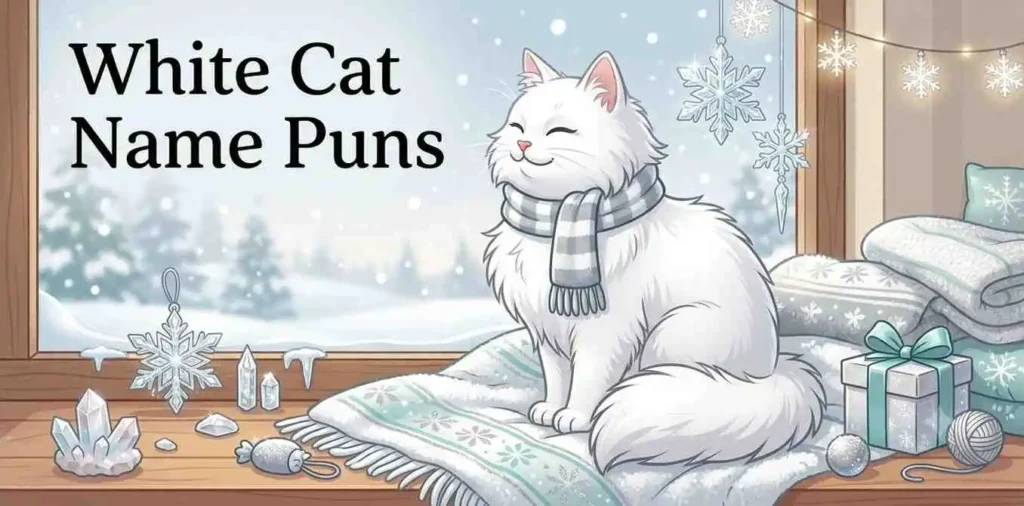 Cute white fluffy cat