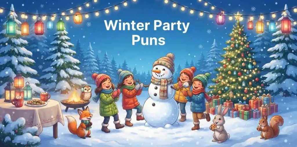 Snow friends enjoying celebration
