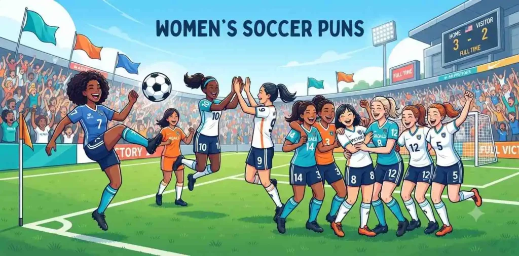 Women's soccer team celebrating