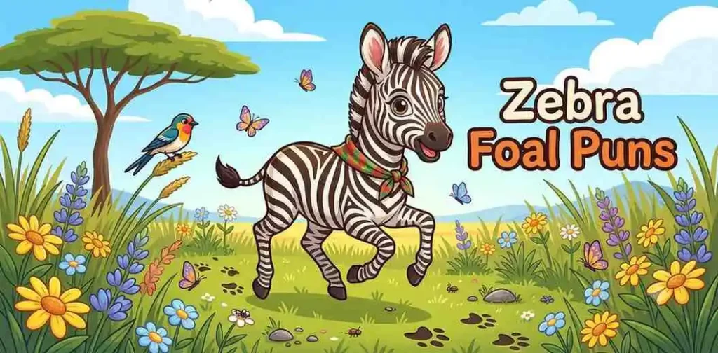 Baby zebra forest adventure