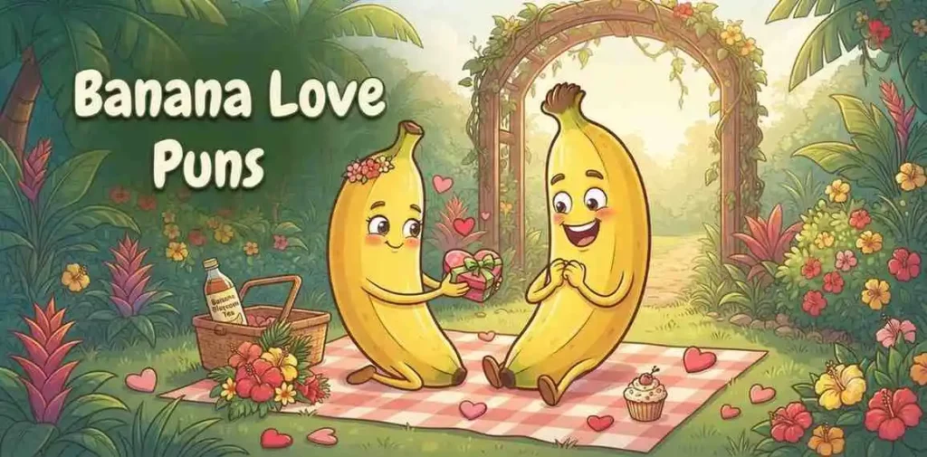 Cute bananas showing love