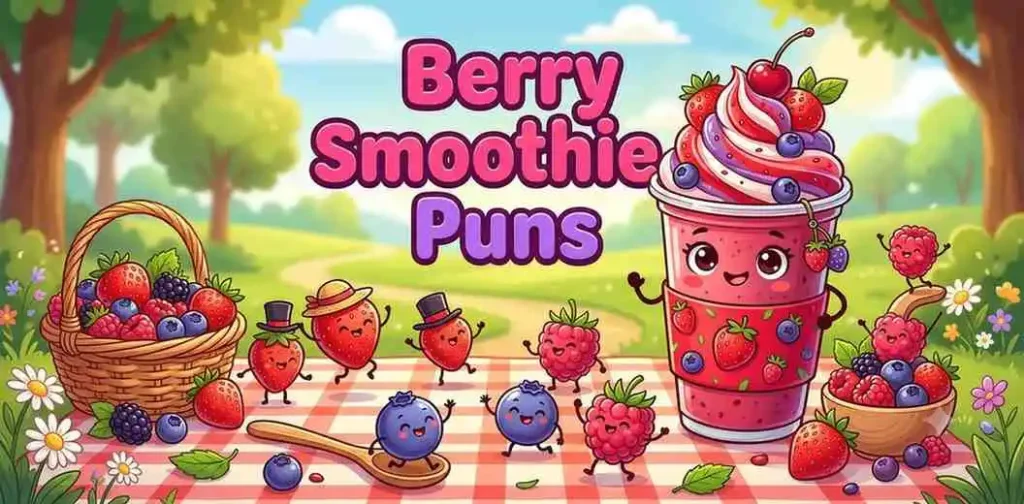 Cute berry smoothie character