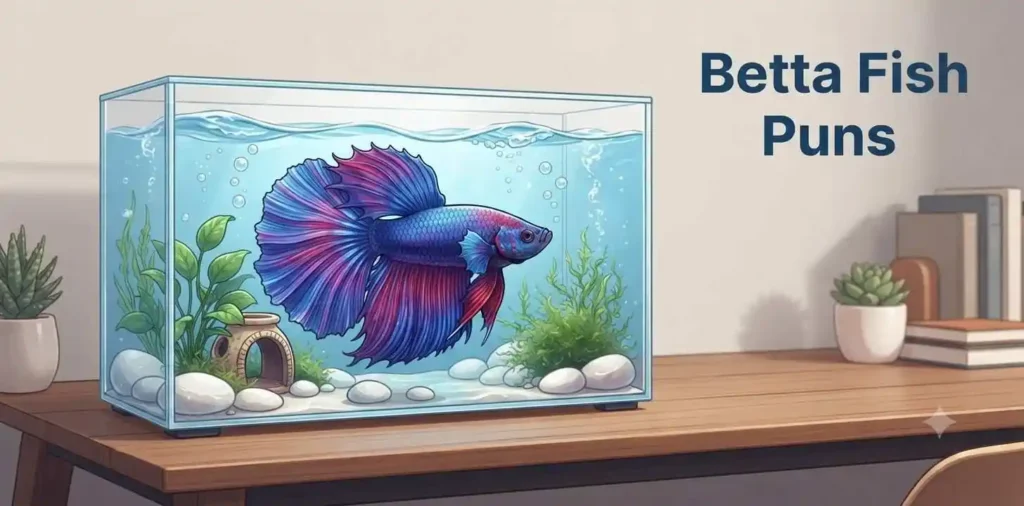Betta fish in aquarium