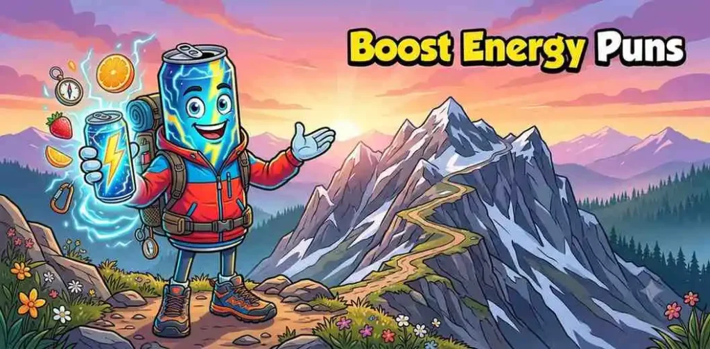 Energy drink mascot with lightning