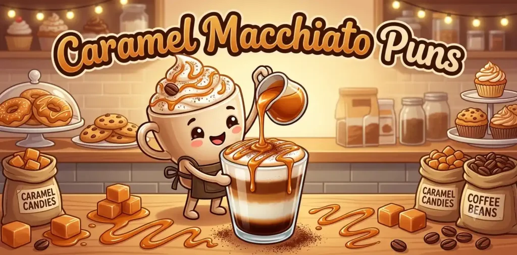 Caramel macchiato drink