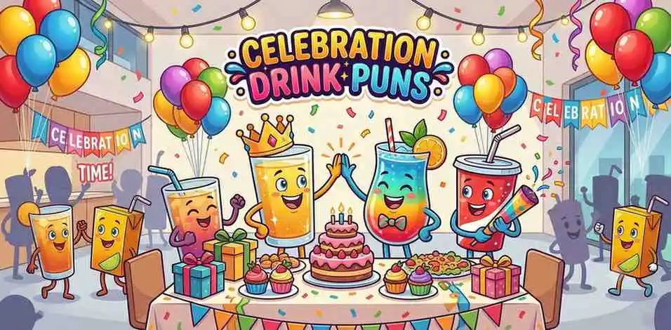 Drinks celebrating a party