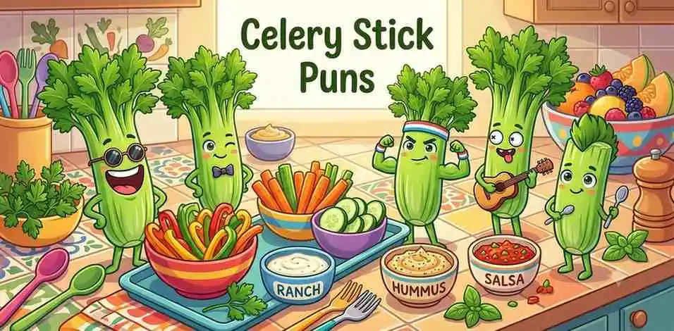Funny celery stick characters