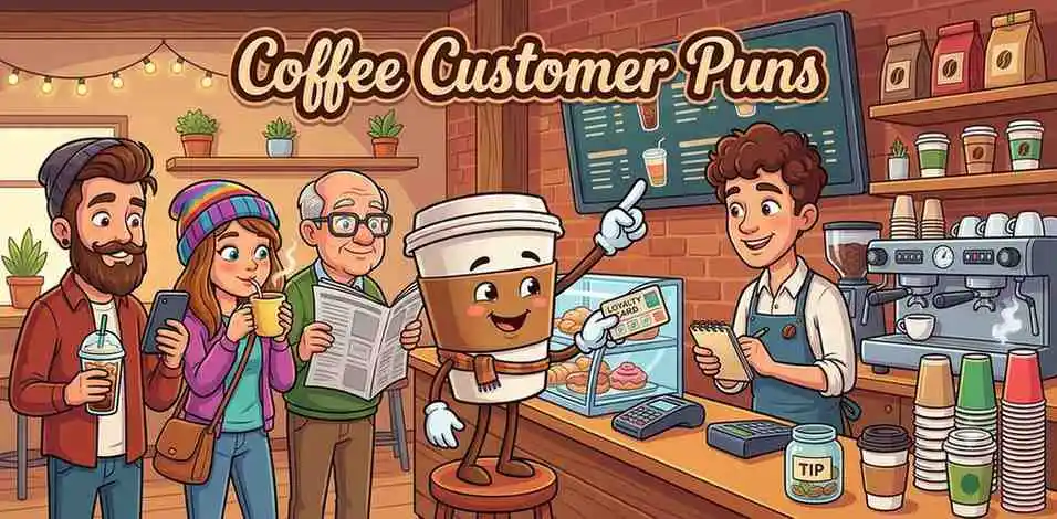 Happy coffee shop customer