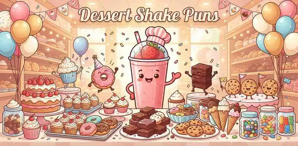 Dessert shake celebration scene