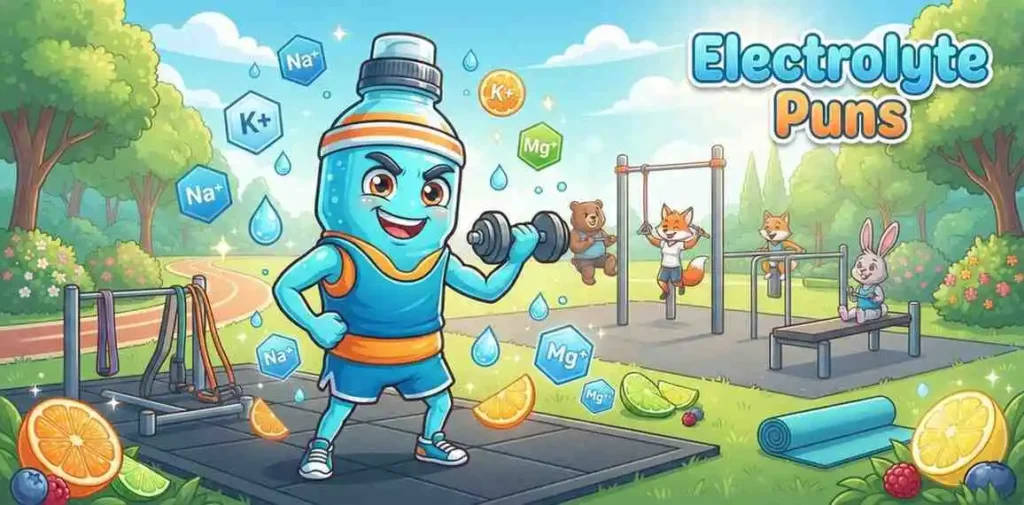 Electrolyte drink fitness mascot