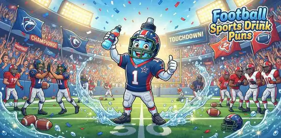 Football drink mascot celebration