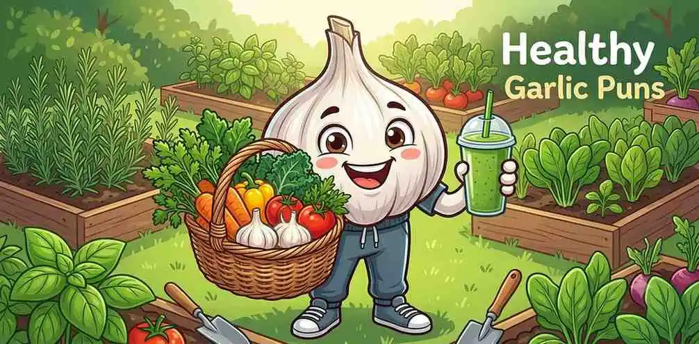 Healthy garlic wellness character