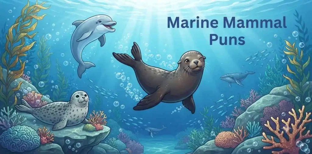 Playful marine mammals underwater
