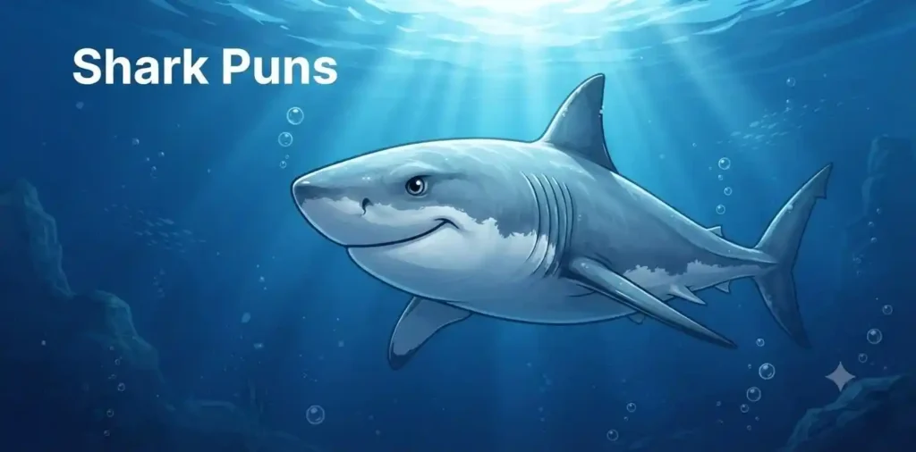 Friendly shark swimming ocean