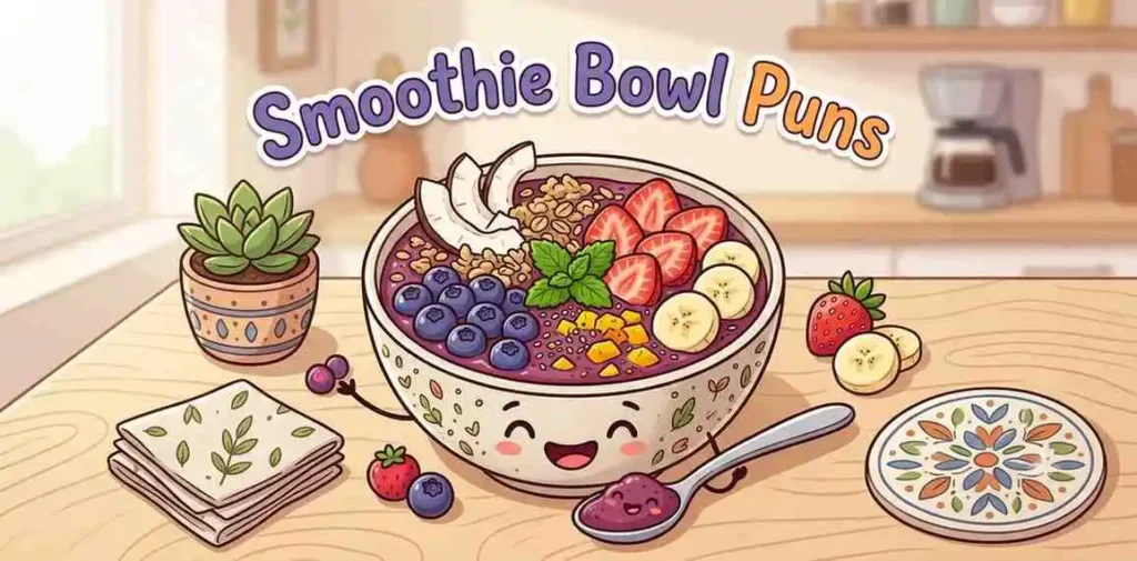 Smoothie bowl breakfast scene