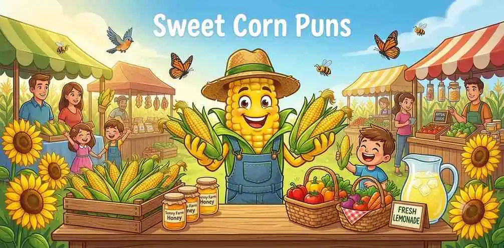 Sweet corn smiling
