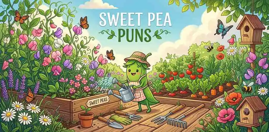 Pea garden scene